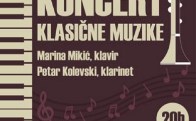 Novljanka Marina Mikić i Makedonac Petar Kolevski na koncertu klasične muzike u Foči