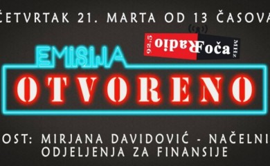 Treće izdanje emisije "Otvoreno" - Gost Mirjana Davidović