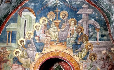 Тројчиндан- Рођендан Христове цркве украшен вјенчићима