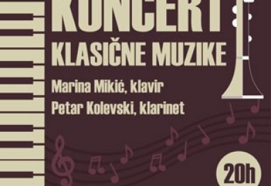 Novljanka Marina Mikić i Makedonac Petar Kolevski na koncertu klasične muzike u Foči