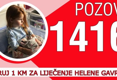 Za život male Helene broj telefona 1416 do kraja novembra