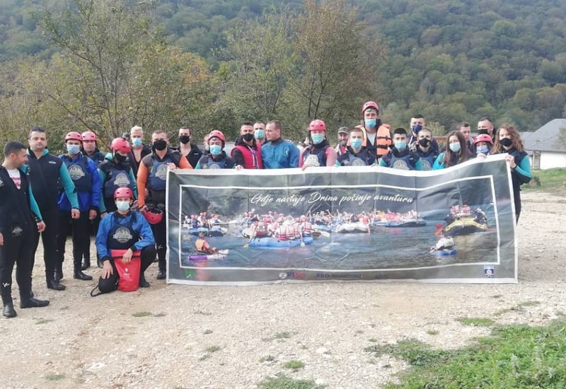 Рафтинг дружење младих из Горажда, Фоче, Пала и Трнова