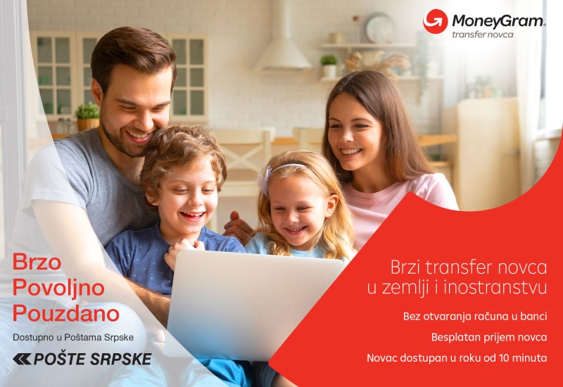 „MoneyGram“ уговорио партнерство са предузећем „Поште Српске“