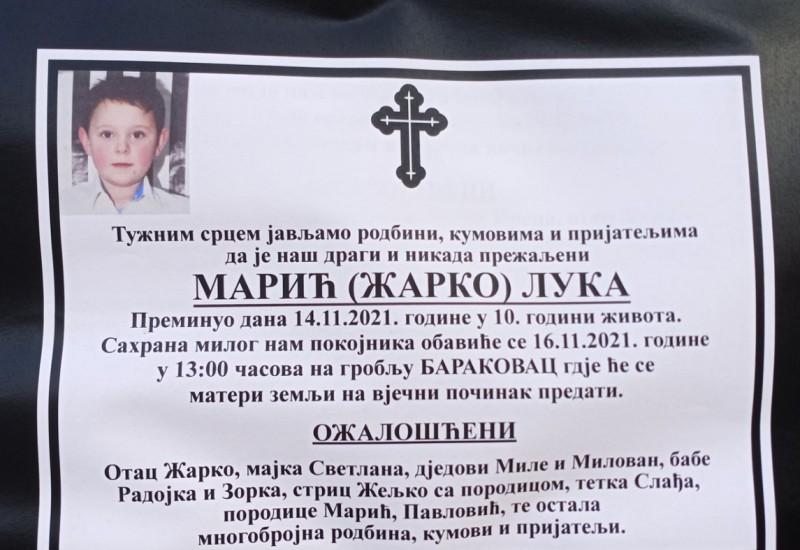 Због убиства деветогодишњег дјечака сутра Дан жалости у Фочи