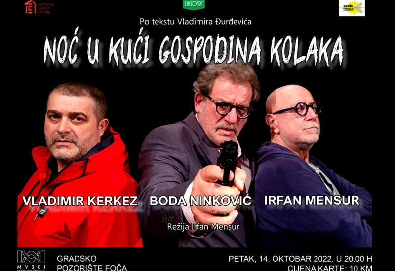 Комедија „Ноћ у кући господина Колака“ 14. октобра у Фочи