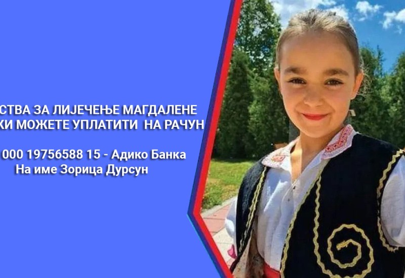 Студенти прикупљају помоћ за лијечење Магдалене Влашки