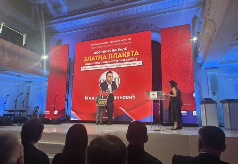 Начелнику Фоче Милану Вукадиновићу Златна плакета Фудбалског савеза Републике Српске
